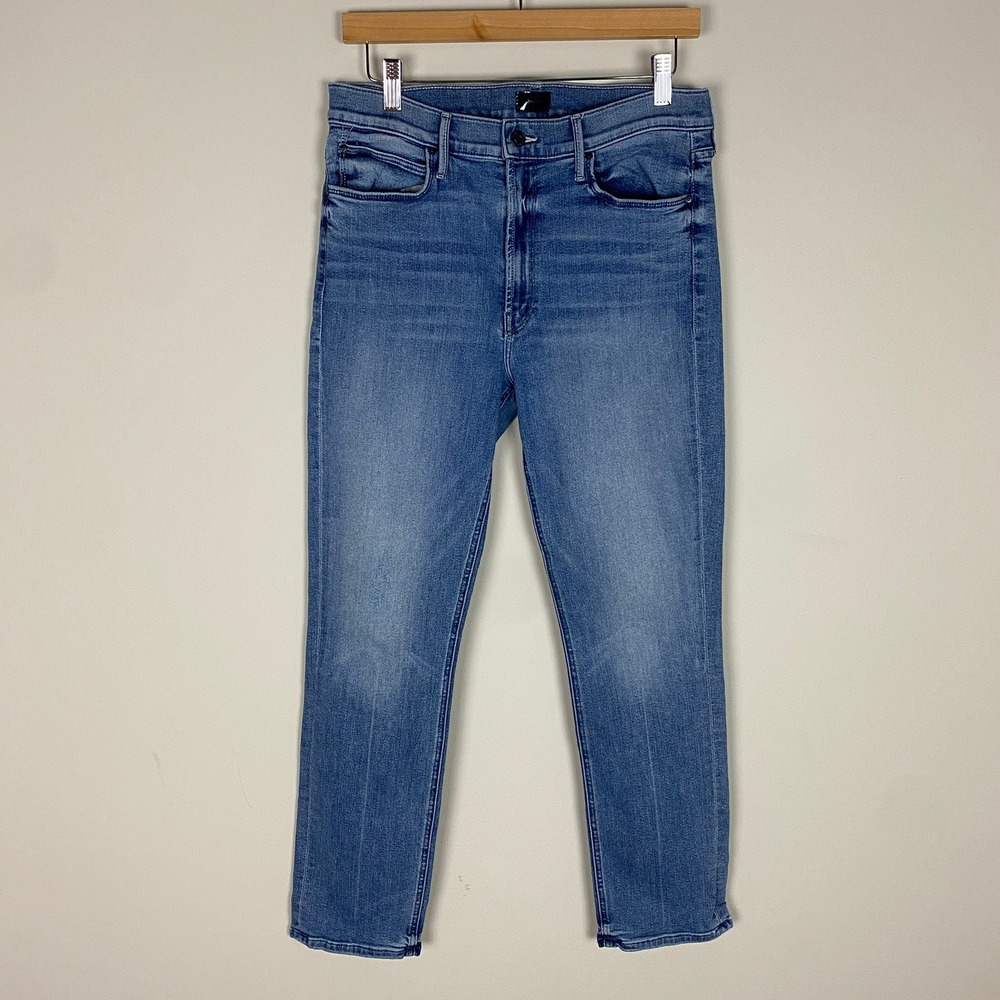 MOTHER The Mid Rise Dazzler Ankle Jeans Womens 32 Blue We The Animals